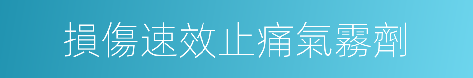 損傷速效止痛氣霧劑的同義詞