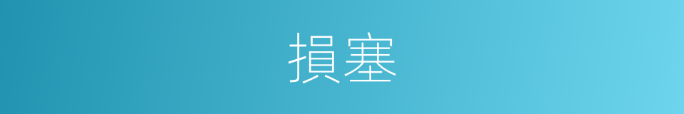 損塞的意思