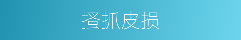 搔抓皮损的同义词