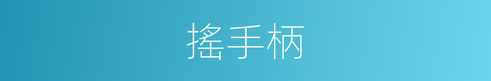 搖手柄的同義詞