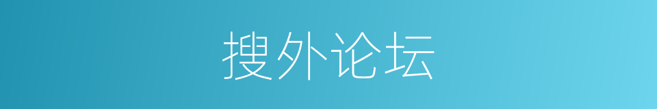 搜外论坛的同义词