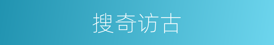 搜奇访古的意思