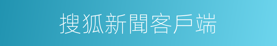 搜狐新聞客戶端的同義詞