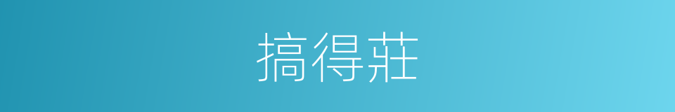 搞得莊的同義詞