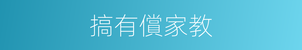 搞有償家教的同義詞