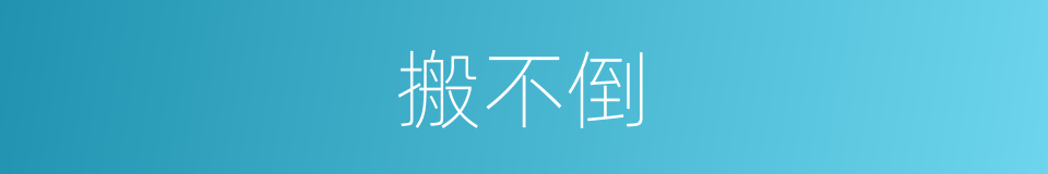 搬不倒的同义词