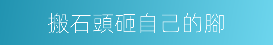 搬石頭砸自己的腳的意思