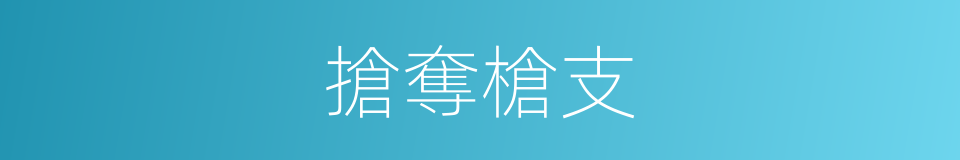 搶奪槍支的同義詞