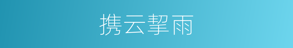 携云挈雨的同义词
