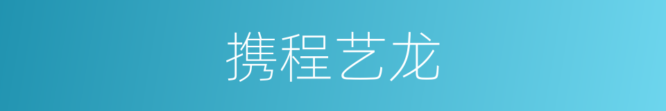 携程艺龙的同义词