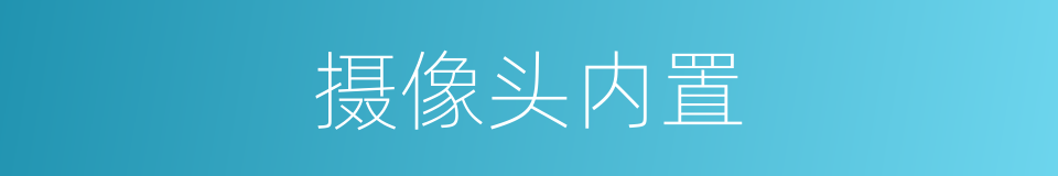 摄像头内置的同义词