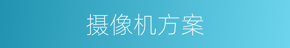 摄像机方案的同义词
