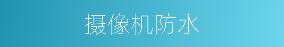 摄像机防水的同义词