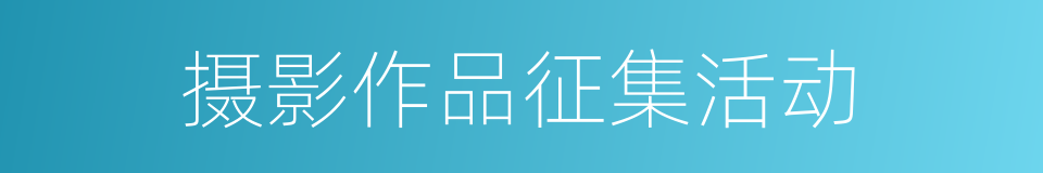 摄影作品征集活动的同义词