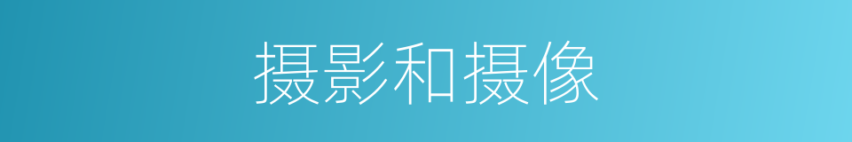 摄影和摄像的同义词