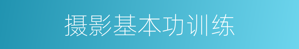 摄影基本功训练的同义词