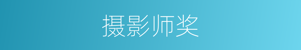 摄影师奖的同义词