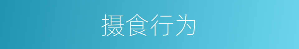 摄食行为的同义词