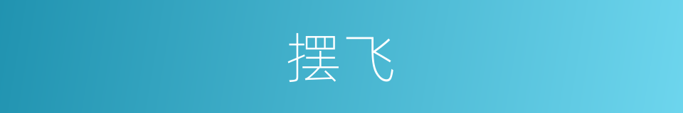 摆飞的同义词