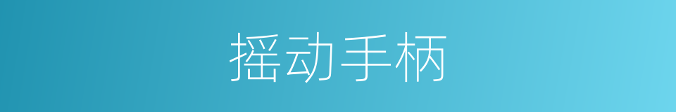 摇动手柄的同义词