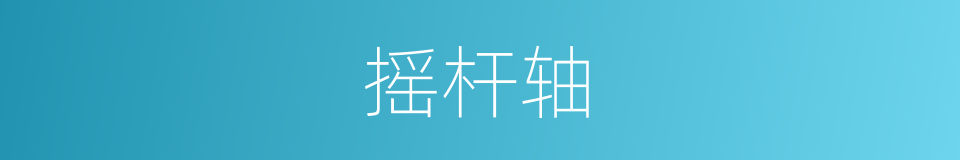 摇杆轴的同义词