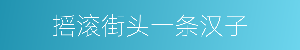 摇滚街头一条汉子的同义词