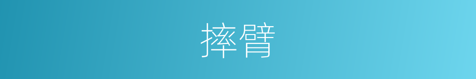 摔臂的同义词