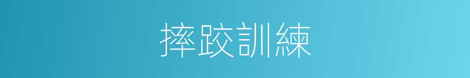 摔跤訓練的同義詞