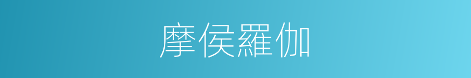 摩侯羅伽的意思