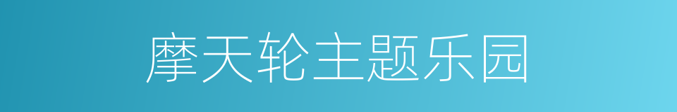摩天轮主题乐园的同义词