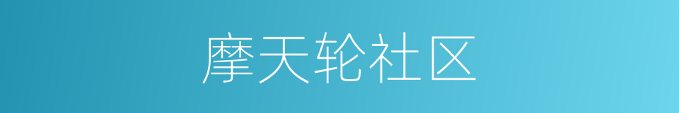 摩天轮社区的同义词