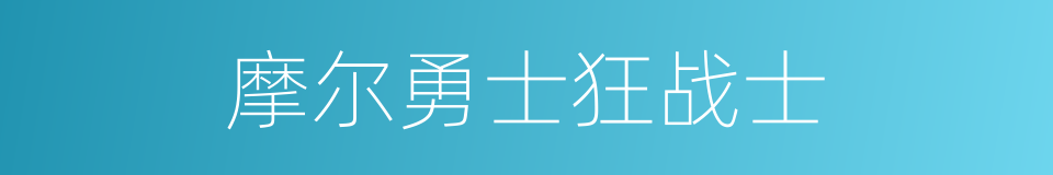 摩尔勇士狂战士的同义词