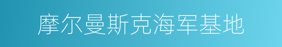 摩尔曼斯克海军基地的同义词