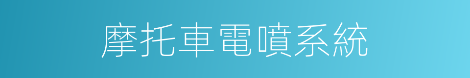 摩托車電噴系統的同義詞
