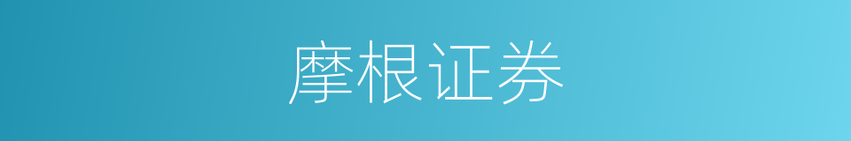 摩根证券的同义词