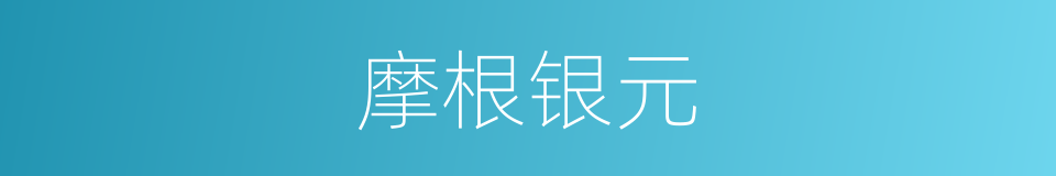 摩根银元的同义词