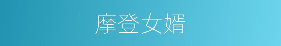 摩登女婿的同义词