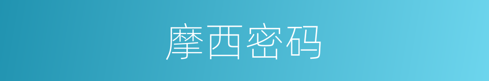 摩西密码的同义词