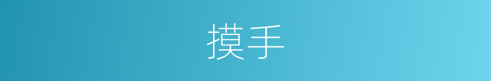 摸手的同义词