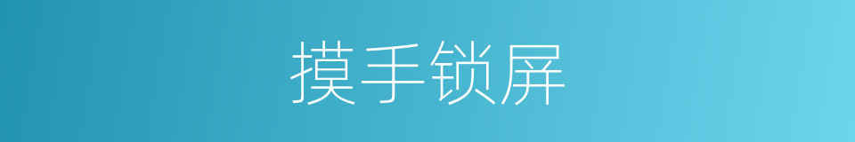 摸手锁屏的同义词