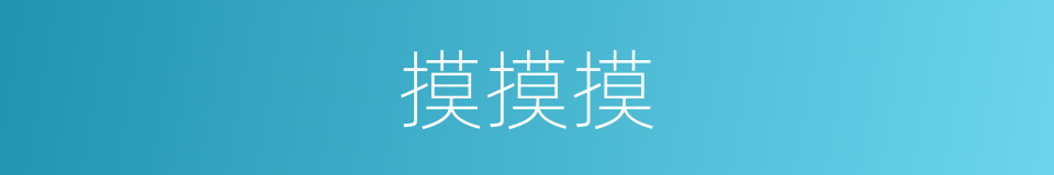 摸摸摸的同义词