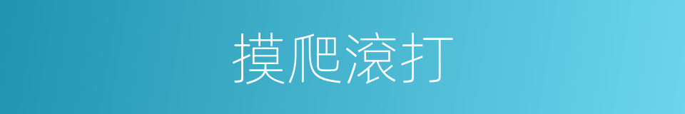摸爬滾打的意思