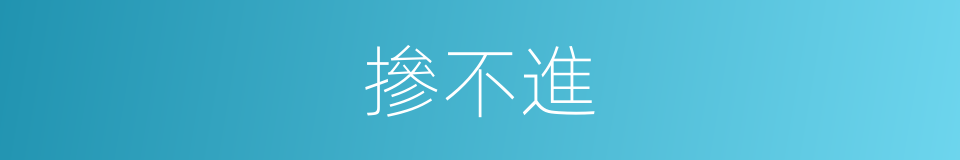 摻不進的同義詞