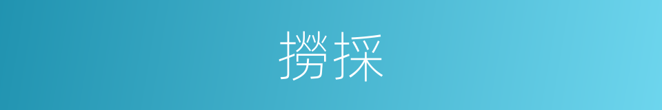 撈採的同義詞