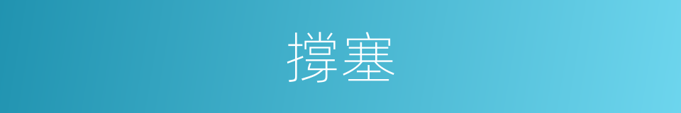 撐塞的意思