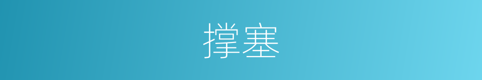 撑塞的意思