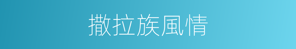 撒拉族風情的同義詞