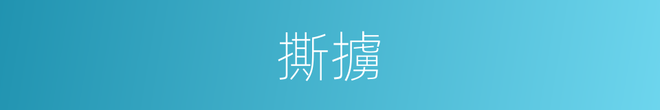 撕擄的意思