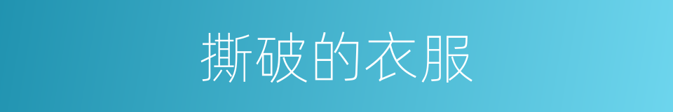 撕破的衣服的同义词