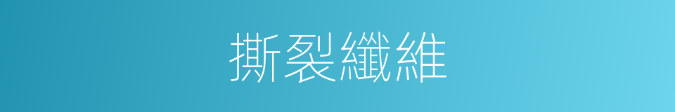 撕裂纖維的同義詞